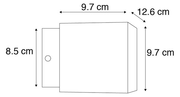 Designová nástěnná lampa černá/zlatá vč. LED - Caja
