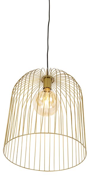 Designové závěsné svítidlo zlaté - Wire Knock