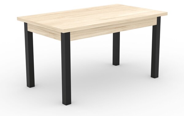 Jídelní stůl pro 6 osob 140x80 cm CADLA 12 - černý / dub sonoma