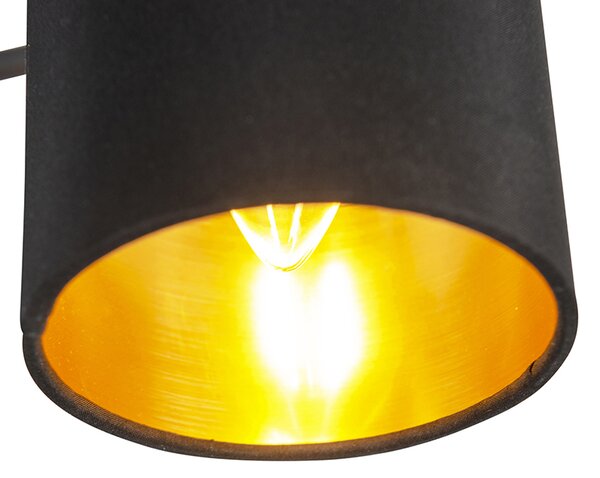 Chytré moderní stropní svítidlo černé vč. 3 WiFi B35 - Lofty