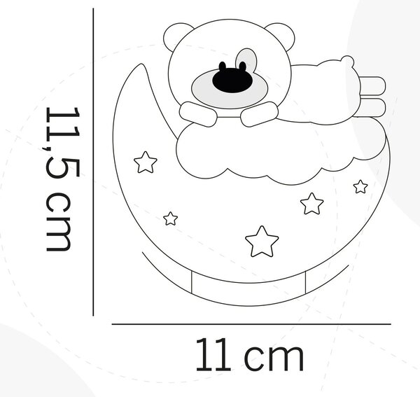 DĚTSKÁ STOLNÍ LAMPIČKA, 11/6.5/12.5 cm - Online Only svítidla, Online Only