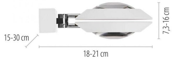 PAUL NEUHAUS LED nástěnné svítidlo PURE Oculis, bílá, stmívatelné, otočné a nastavitelné 2700K
