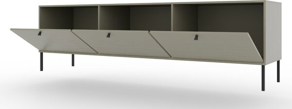 Třídveřový televizní stolek DENRA - zelený