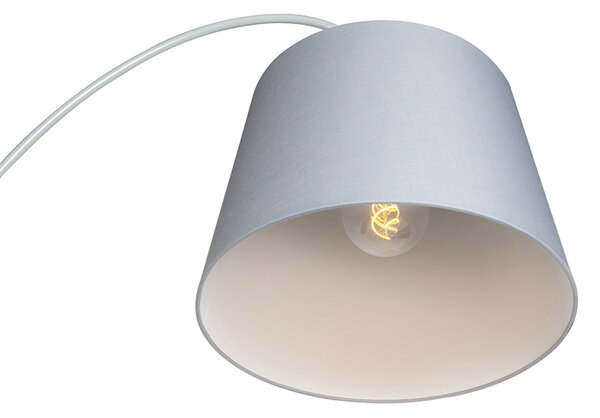 Chytrá oblouková lampa ocel s šedou včetně wifi A60 - Bend