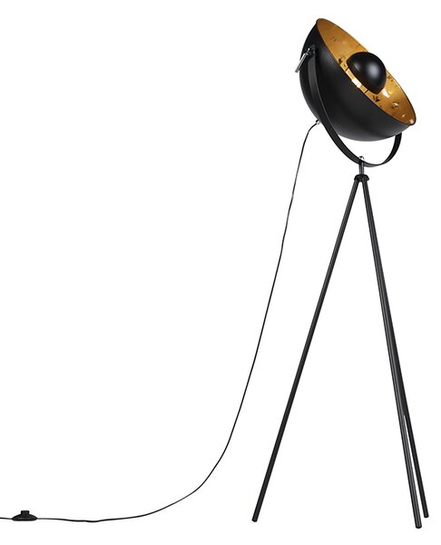 Průmyslová stojací lampa na stativu černá - Magna 40 Eglip