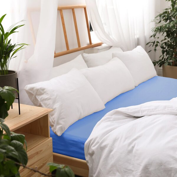DĚTSKÉ JERSEY PROSTĚRADLO 011 60X120 CM MODRÉ