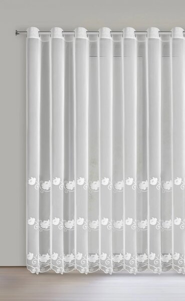 ZÁCLONA NA KROUŽCÍCH LETI 350X250 CM KVĚTY
