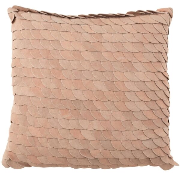 Starorůžový polštář z ekokůže J-line Scally 42 x 43 cm