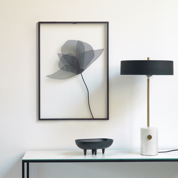 Černá kovová stolní lampa Kave Home Phant