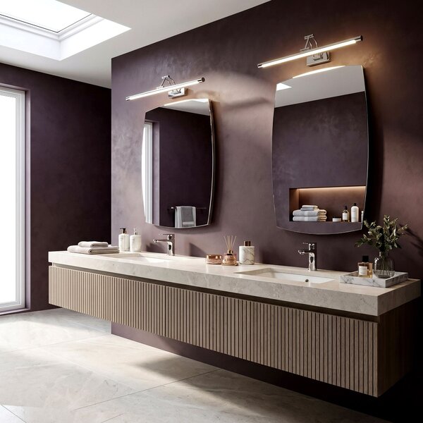 Toolight Rea, Koupelnové nástěnné LED svítidlo SWE017-1W 60cm Chrome, OSW-20116
