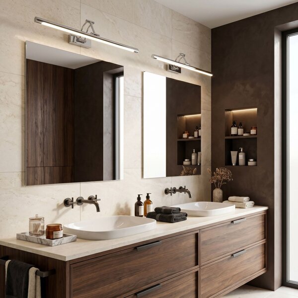 Toolight Rea, Koupelnové nástěnné LED svítidlo SWE017-1W 60cm Chrome, OSW-20116