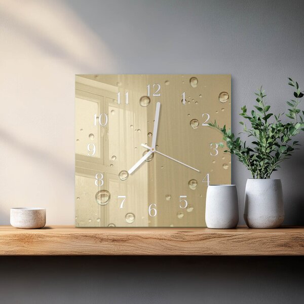 Skleněné hodiny Kapky zskb-30x30-00059066