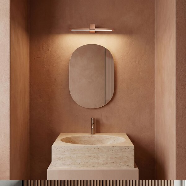 Toolight Rea, Koupelnové nástěnné LED svítidlo SWE052-1W 40cm COPPER BRUSH, OSW-20152