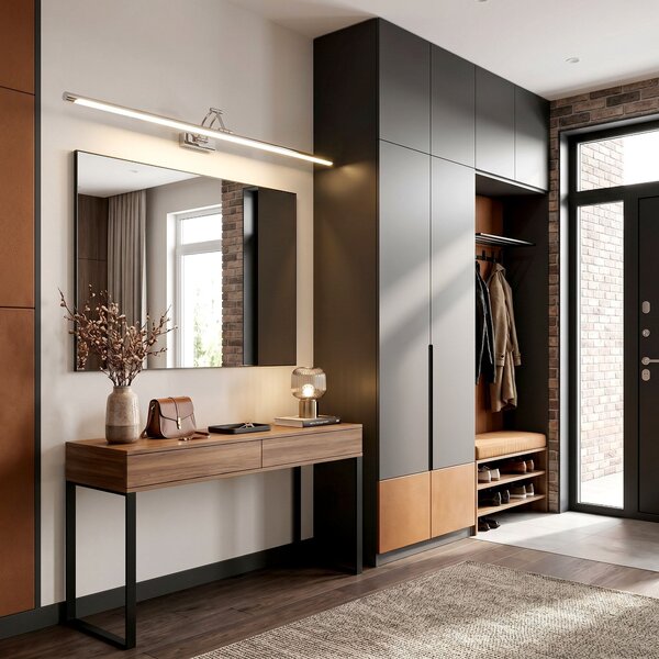 Toolight Rea, Koupelnové nástěnné LED svítidlo SWE018-1W 80cm Chrome, OSW-20117