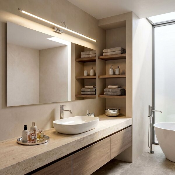 Toolight Rea, Koupelnové nástěnné LED svítidlo SWE018-1W 80cm Chrome, OSW-20117