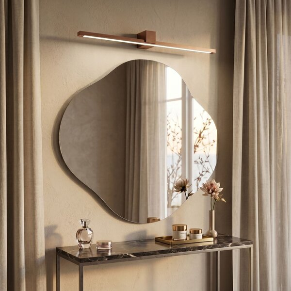 Toolight Rea, Koupelnové nástěnné LED svítidlo SWE054-1W 80 cm COPPER BRUSH, OSW-20154