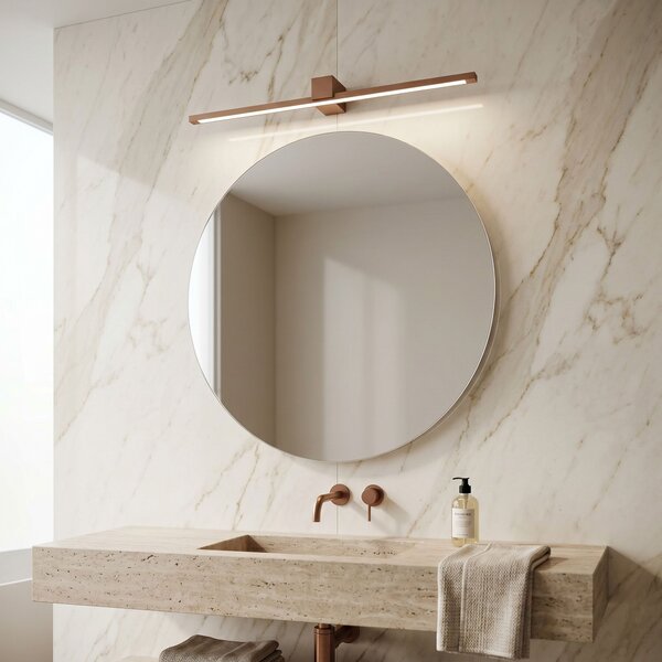 Toolight Rea, Koupelnové nástěnné LED svítidlo SWE054-1W 80 cm COPPER BRUSH, OSW-20154