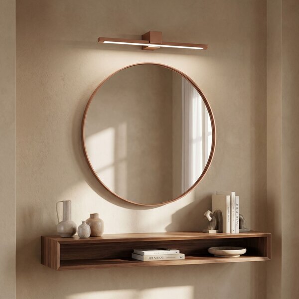 Toolight Rea, Koupelnové nástěnné LED svítidlo SWE053-1W 60 cm COPPER BRUSH, OSW-20153