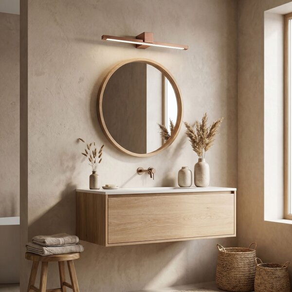 Toolight Rea, Koupelnové nástěnné LED svítidlo SWE053-1W 60 cm COPPER BRUSH, OSW-20153