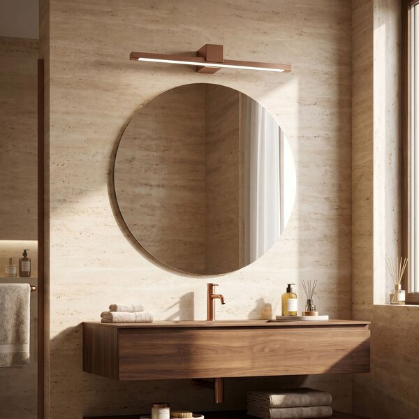 Toolight Rea, Koupelnové nástěnné LED svítidlo SWE053-1W 60 cm COPPER BRUSH, OSW-20153