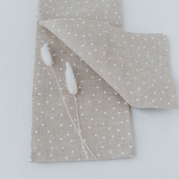 Lněná utěrka Natural Dots – set 2 ks