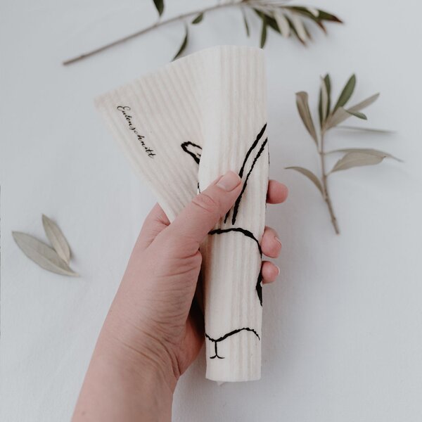 Přírodní houbová utěrka Hasi – set 3 ks