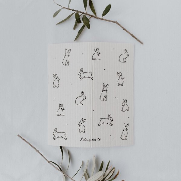 Přírodní houbová utěrka Rabbit – set 3 ks