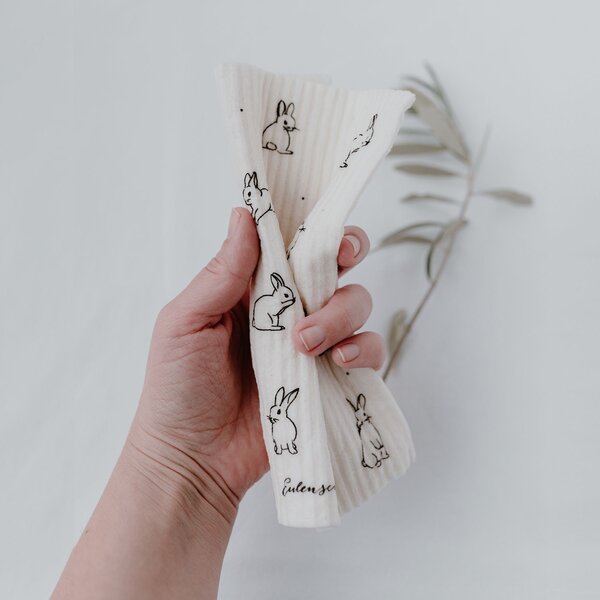 Přírodní houbová utěrka Rabbit – set 3 ks