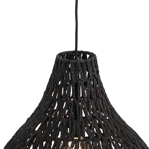 Retro závěsné svítidlo černé 45 cm - Lina Drop