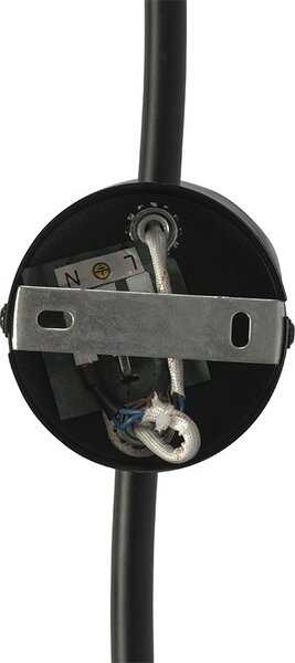 Stropní lampa zlatá 56 cm s kouřovým sklem 3-světlo - Vidro