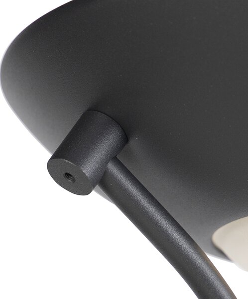 Stojací lampa černá s lampou na čtení vč. LED a stmívače - Diva 2