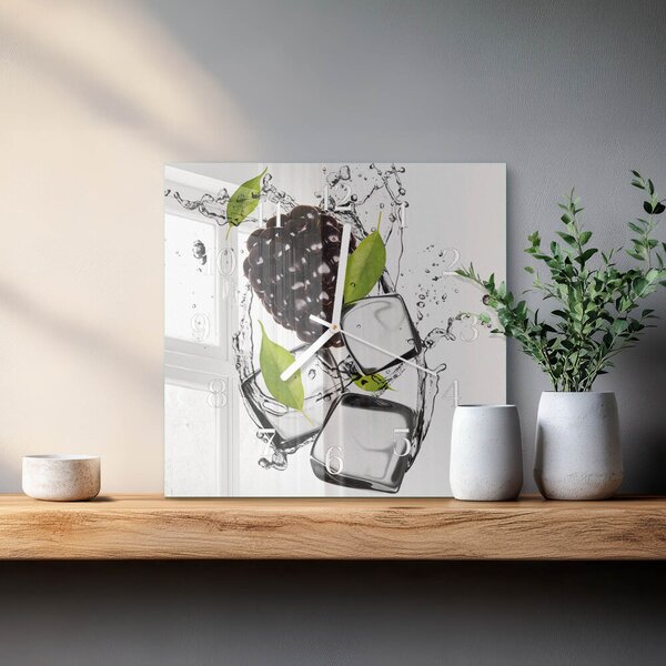Skleněné hodiny Ostružina zskb-30x30-00084233