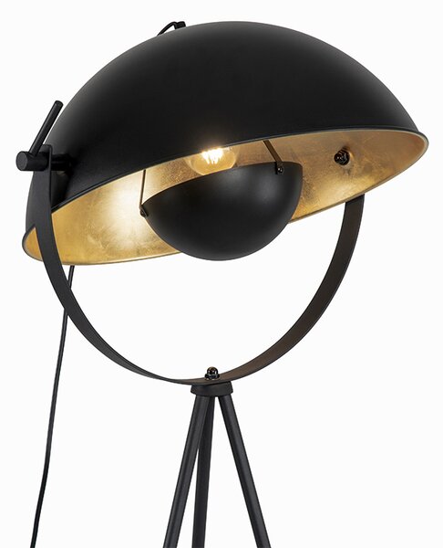 Stojací lampa černá se zlatem 42 cm nastavitelný trojnohý stojan - Magnax