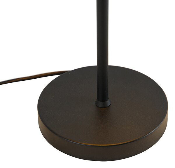 Retro stolní lampa černá se zlatem - Magnax