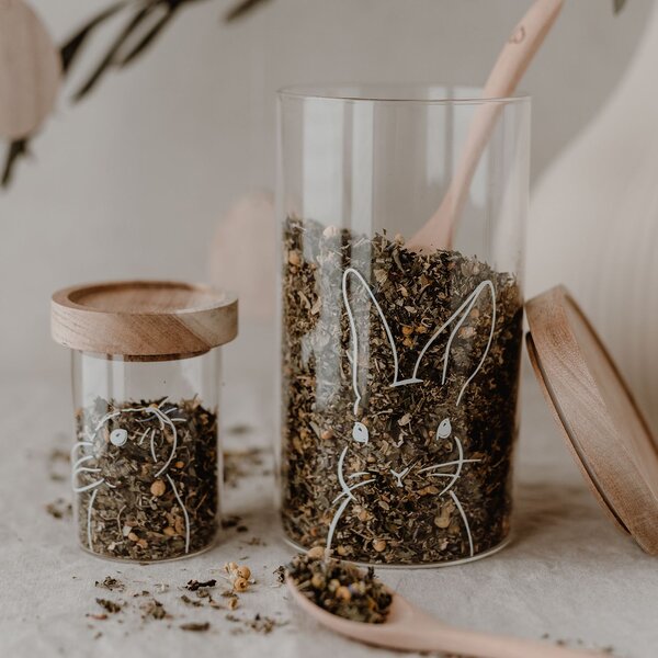 Skleněná dóza s víkem Mini Glass/Oak Easter – set 6 ks