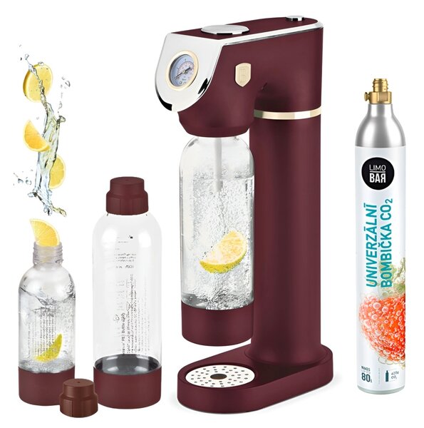 BERLINGERHAUS Výrobník sody SODABAR + bombička + 2 lahve Leonardo Colletion BH-8555limo