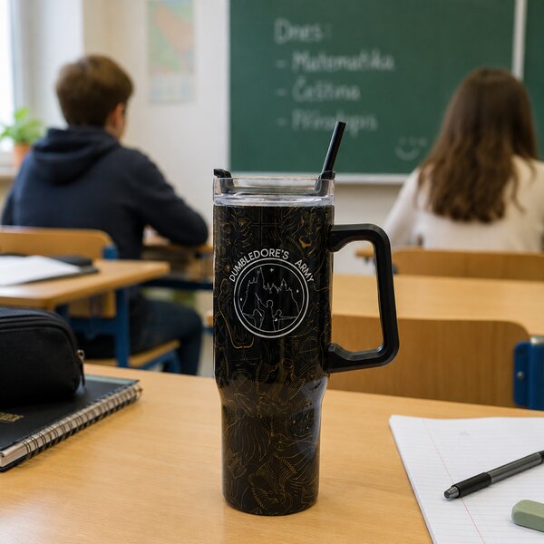 Nerezový termohrnek s brčkem, 940ml, Stor, Harry Potter