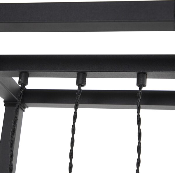 Průmyslová stojací lampa černá 3-světlo - Big Cage