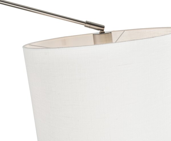 Chytré závěsné svítidlo ocel s stínítkem bílým 35 cm vč. Wifi A60 - Blitz