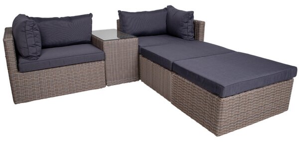 Nordic Living Zahradní ratanový lounge set Arosa