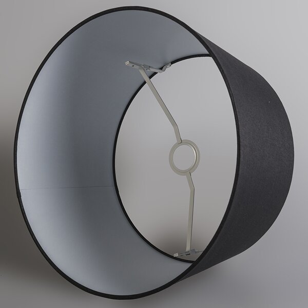 Moderní závěsné svítidlo bílé s černým stínítkem 45 cm - Pendant