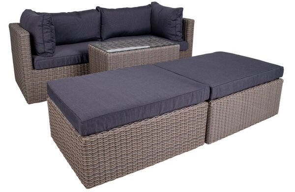 Nordic Living Zahradní ratanový lounge set Arosa