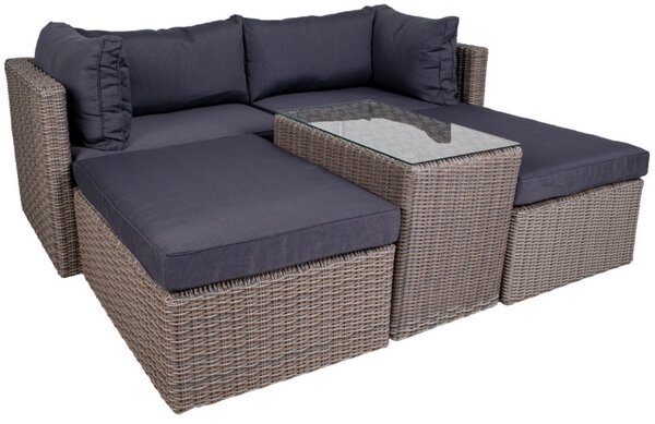 Nordic Living Zahradní ratanový lounge set Arosa