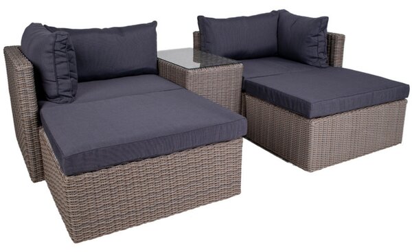 Nordic Living Zahradní ratanový lounge set Arosa