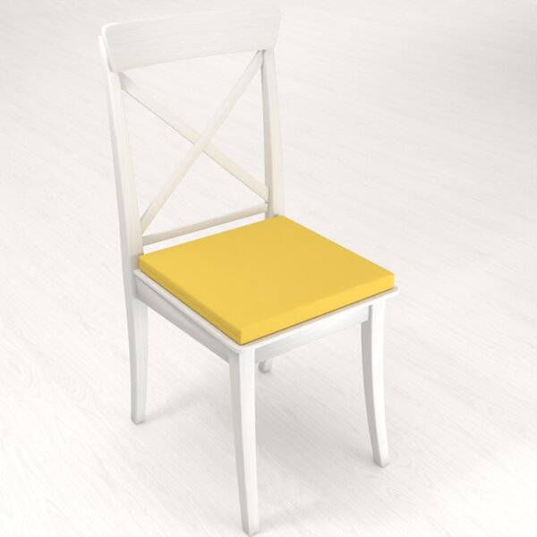 Biante Čtvercový podsedák Rongo RG-090 Světle žlutý - 38x38x3 cm