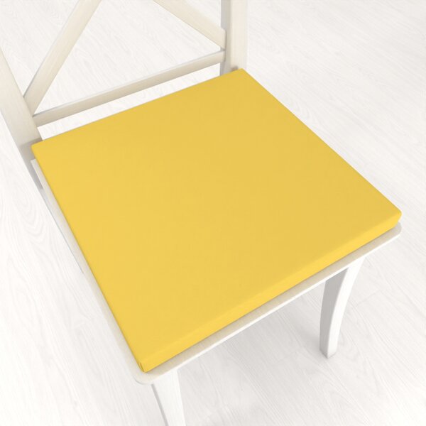 Biante Čtvercový podsedák Rongo RG-090 Světle žlutý - 38x38x3 cm
