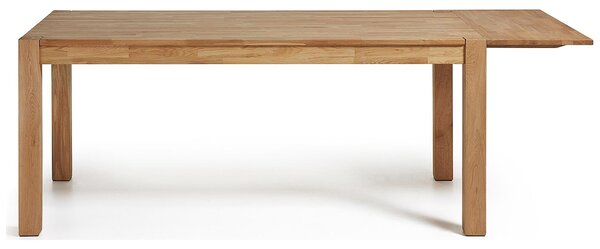Kave Home Dubový rozkládací jídelní stůl Isbel 140/220 x 90 cm
