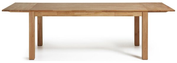 Kave Home Dubový rozkládací jídelní stůl Isbel 140/220 x 90 cm