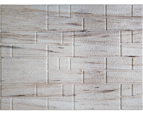 Obkladové panely 3D OS30-K09, cena za kus, rozměr 440 x 580 mm, nepravidelný obklad strukturovaný krémový s žíháním, IMPOL TRADE