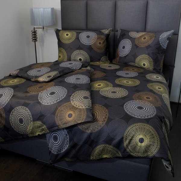 Povlečení SATÉN DESIGN peru černá 140 x 200/70 x 90 cm
